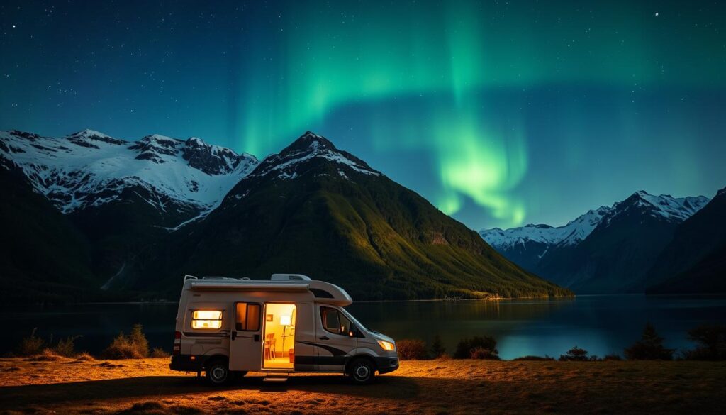 nocowanie w kamperze w Norwegii