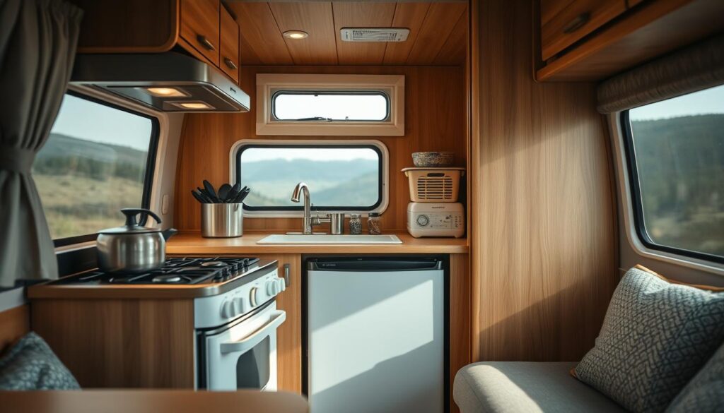 kuchenki i lodówki w kamperze