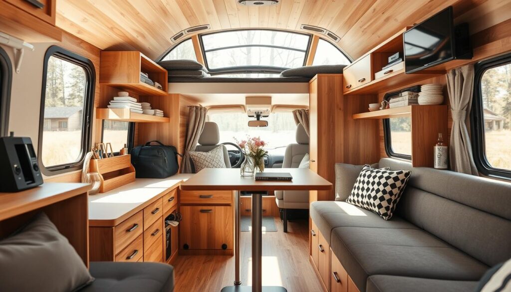 organizacja przestrzeni w kamperze