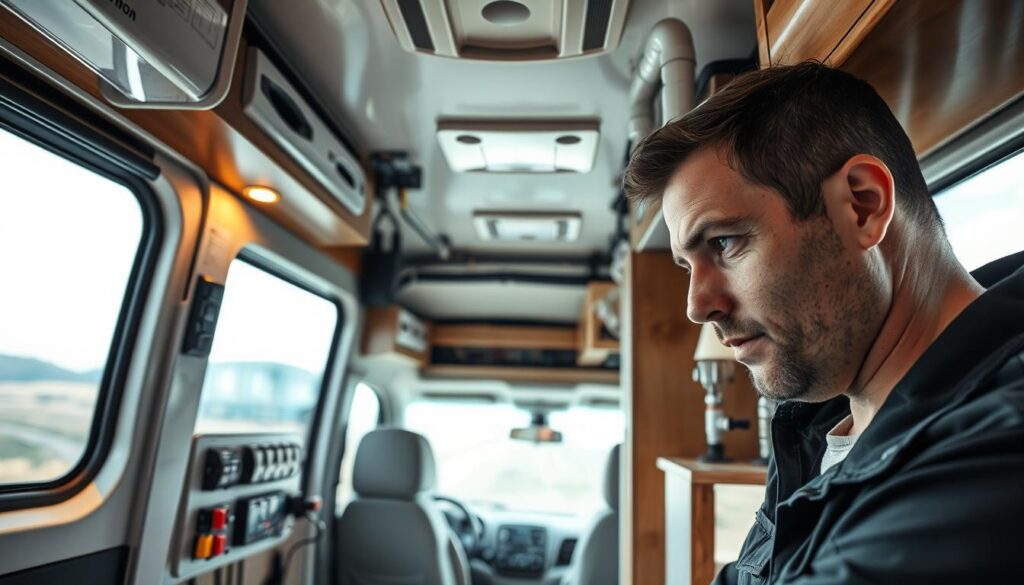 kontrola instalacji kampera